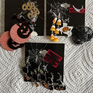 Lot of 3 Halloween Earrings Dangles